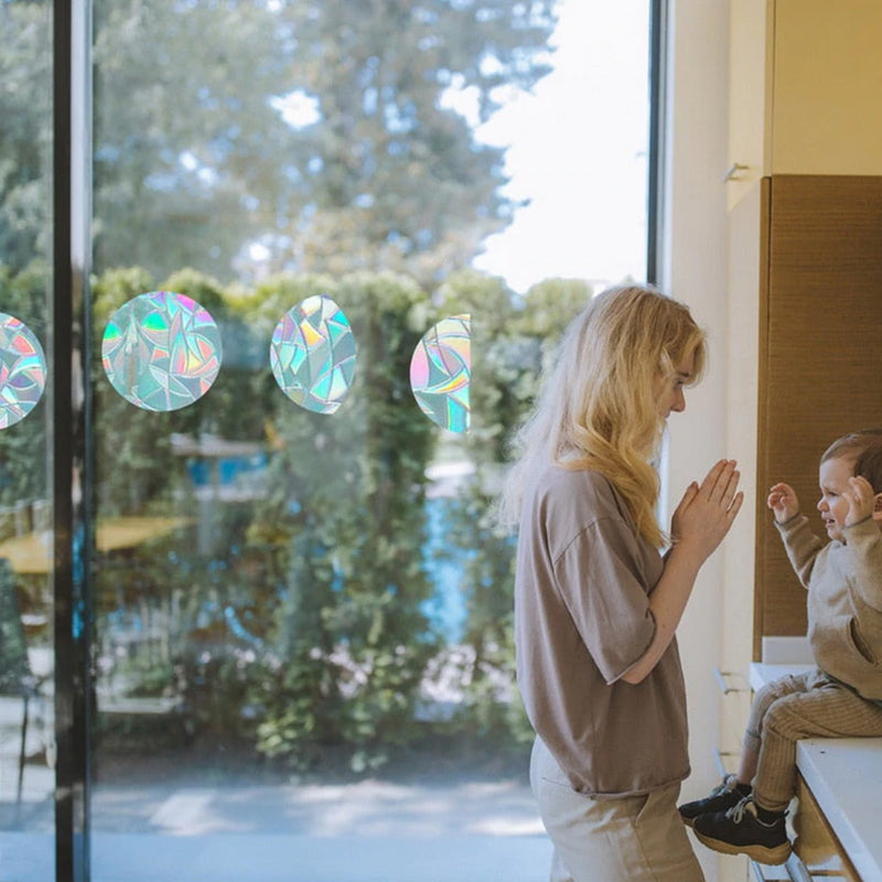 Kleurrijke glasstickers