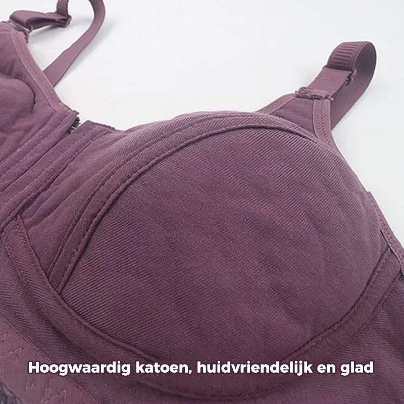 Dames bh met ritssluiting aan de voorkant plus maat bh