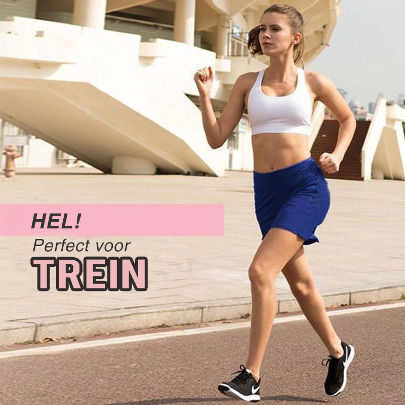 A-lijn korte rok met hoge taille