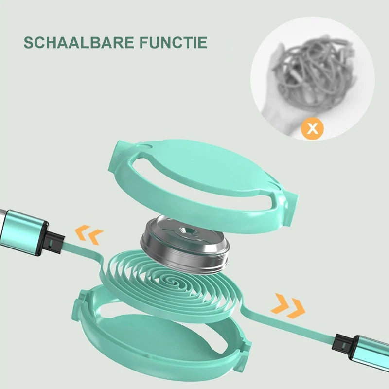 3 in 1 Mobiele Oplaadkabel