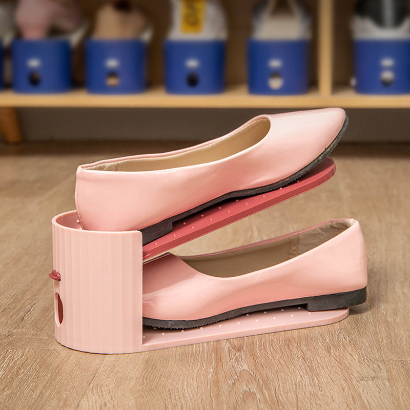 Dubbellaags verstelbaar schoenenrek