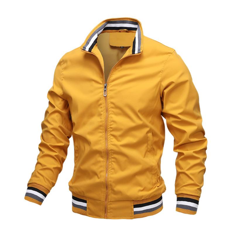 Casual jack voor heren in effen kleur