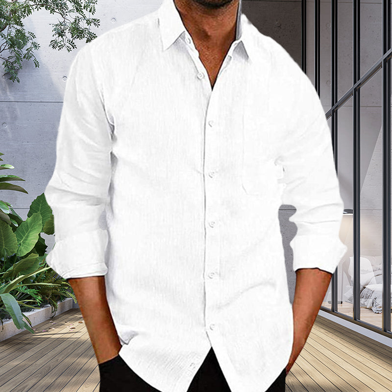 Herenhemd in effen kleur