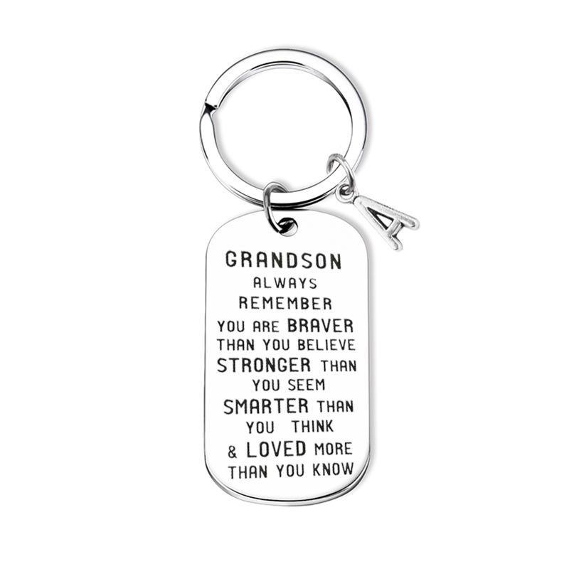 Aan mijn kleinzoon kleindochter zoon dochter  gespersonaliseerde geschenk sleutelhanger