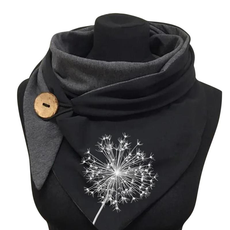 Mode vrouwen afdrukken knop warme Sjaals Shawls