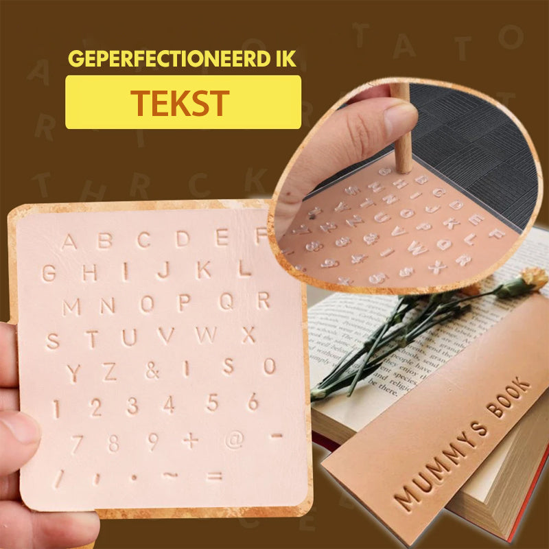 Leer Plastic Embossing Stempel Pons Set