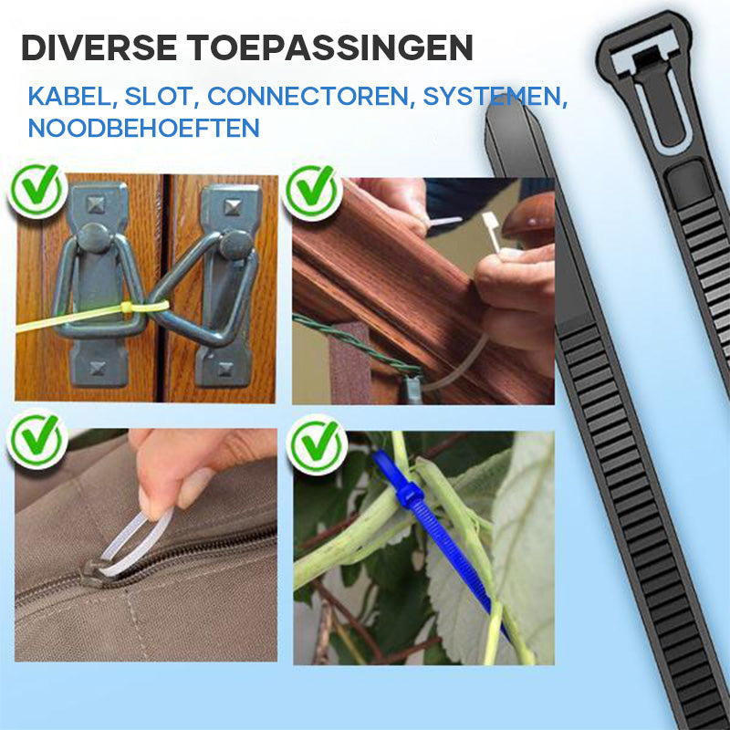 Herbruikbare kabelbinders(100 STUKS)