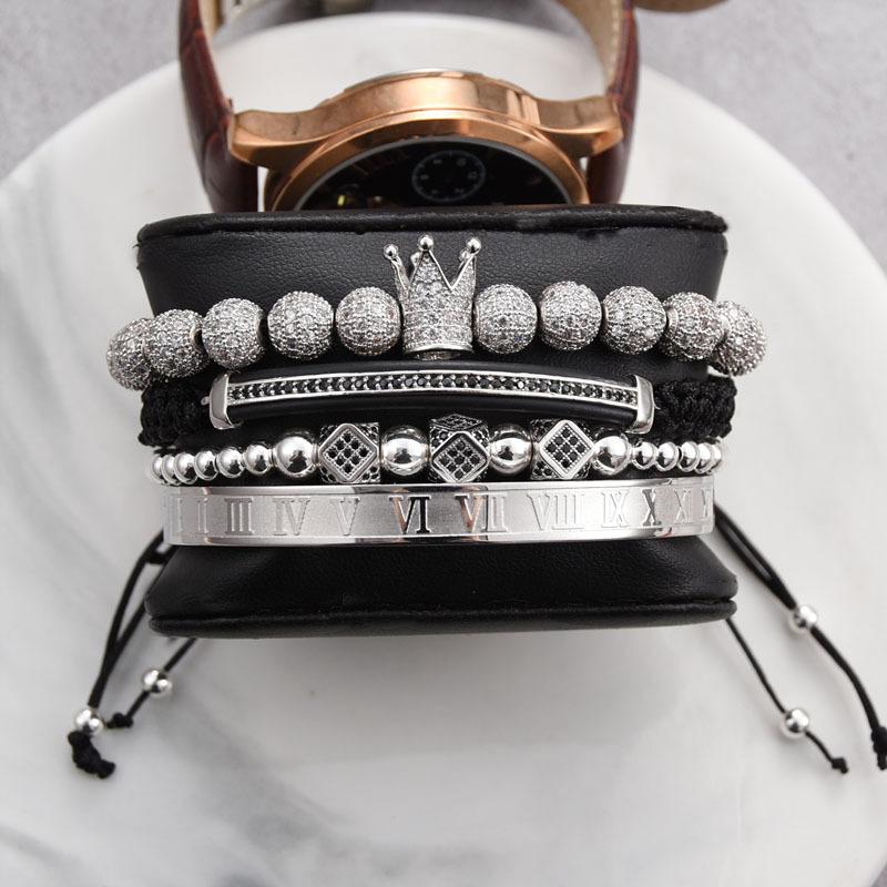 Zirkoon kroon combinatie vierdelige armbanden