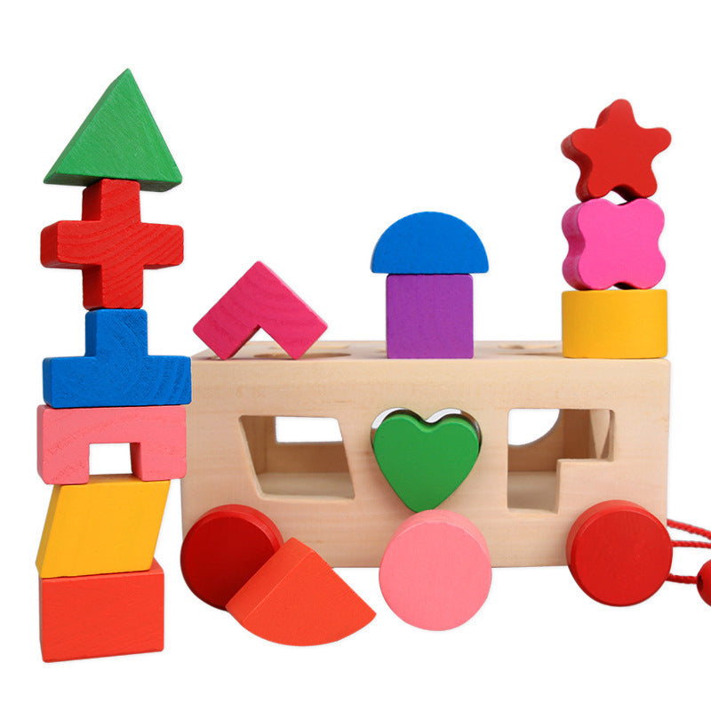 De Cube Car Houten Speelset (15 Vormen)