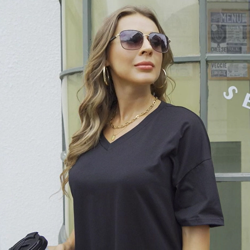 Dames T-shirt met V-hals