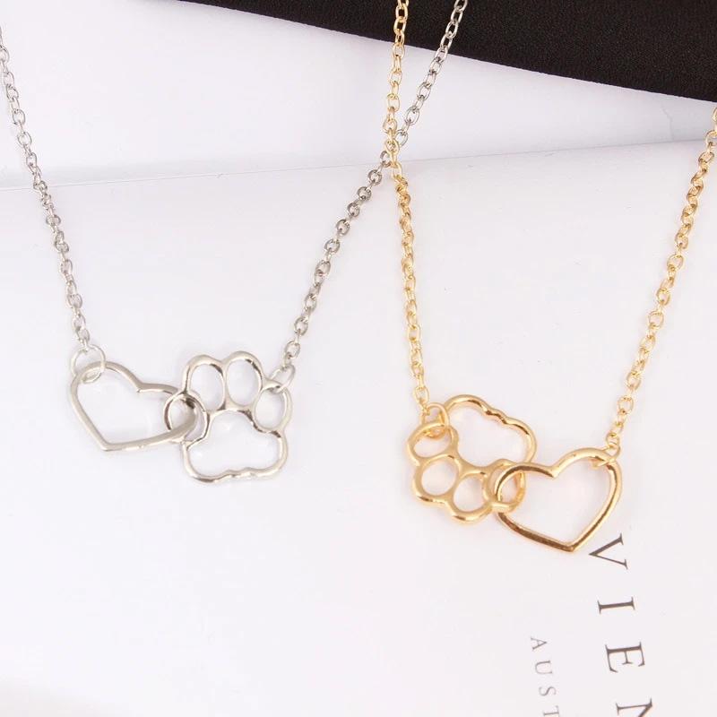 Hond poot hart hanger ketting