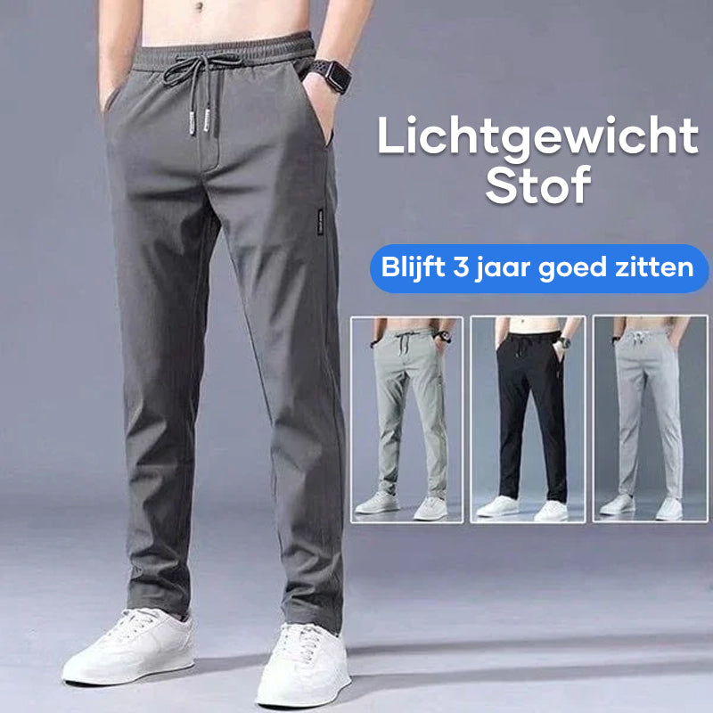 Vrijetijdsbroek van ijszijde voor heren