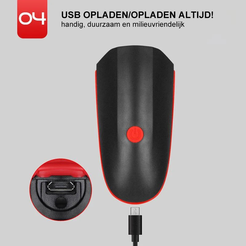 Fiets USB-oplaadhoorn voorlicht