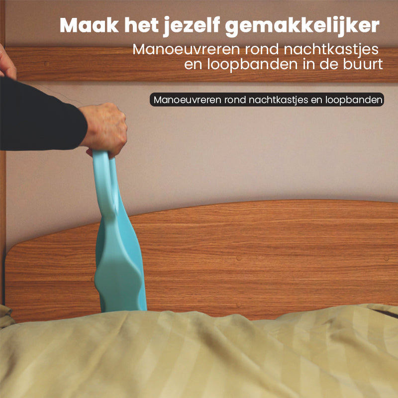 Handig hulpmiddel voor het maken van bedden en het optillen van matrassen