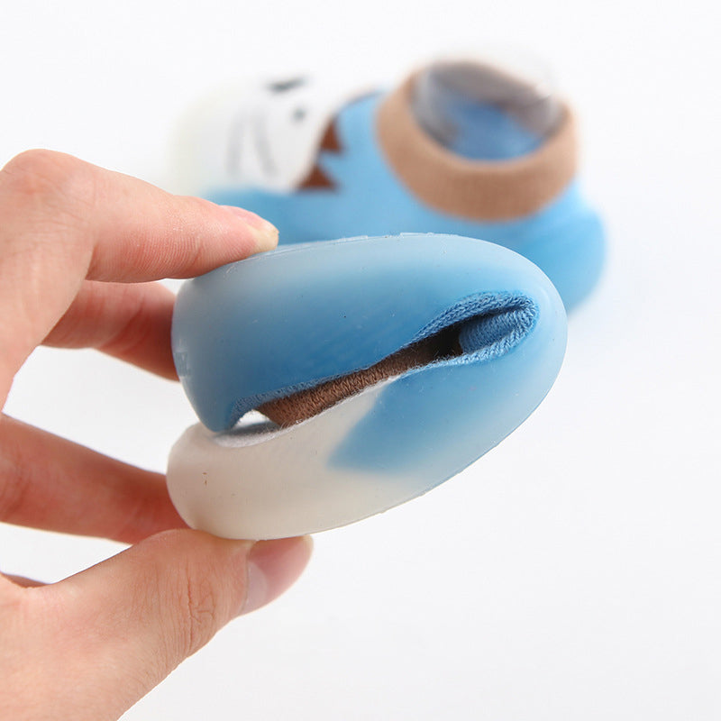 Antislip babyslofjes met dierenpatroon