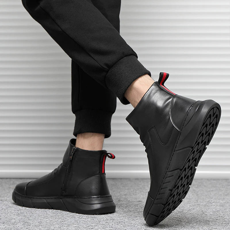 High-top leren Martin-laarzen in Britse stijl voor heren