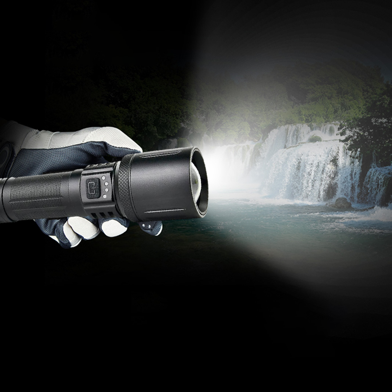 Ultraheldere waterdichte laserzaklamp voor buiten