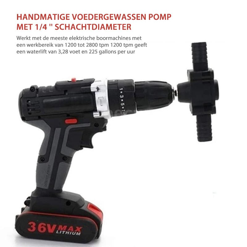 Hand Elektrische Booraandrijving Zelfaanzuigende Wateroverdrachtspomp