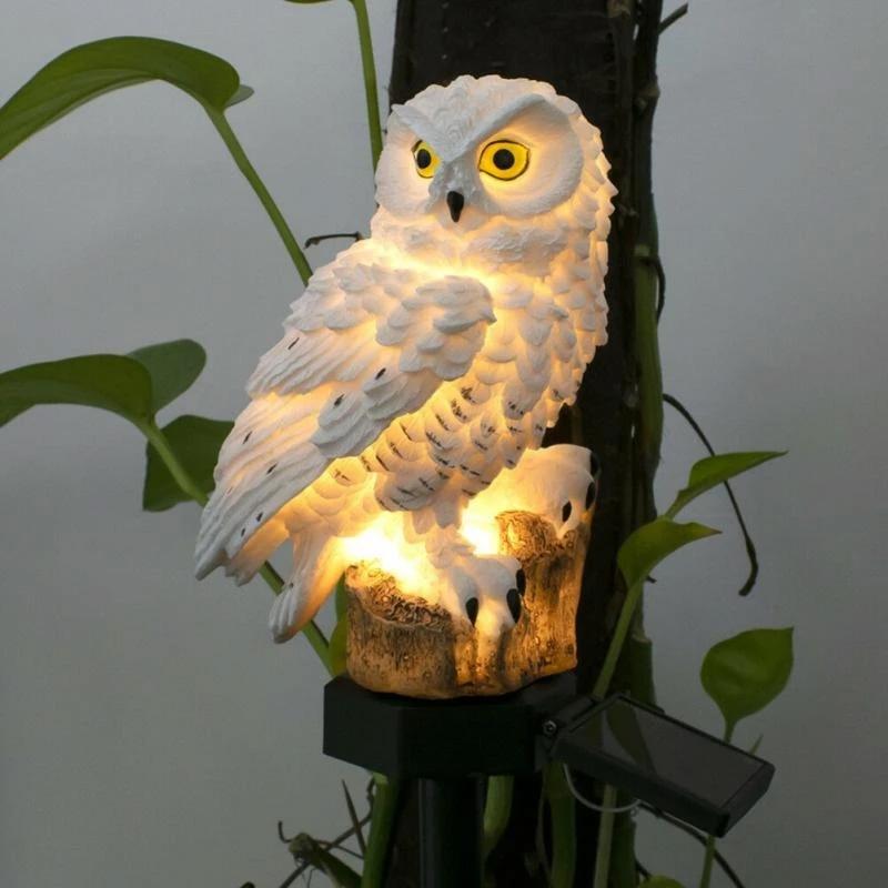 Solar uil vormige lichten outdoor tuin licht