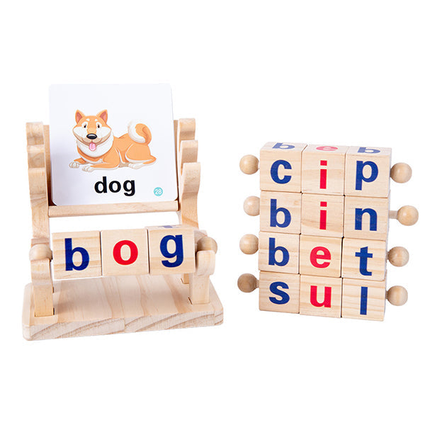 Houten leesblokken CVC Sight Words Game