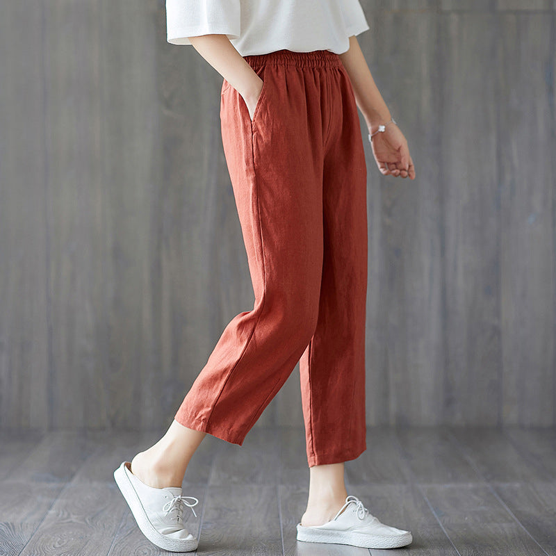 harem cropped casual broek