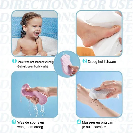 Superzachte exfoliërende badspons