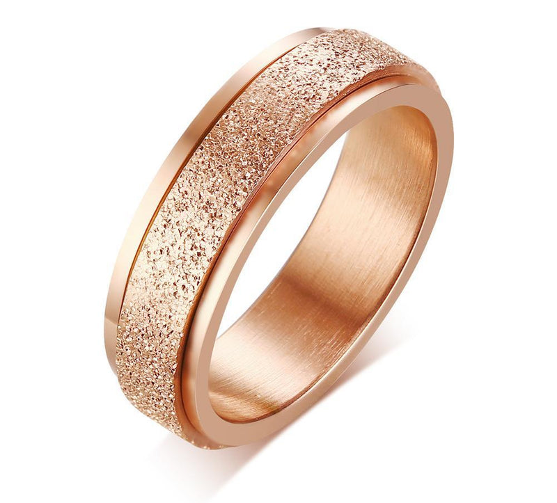 Gezandstraalde Draaiende Fidget Ring