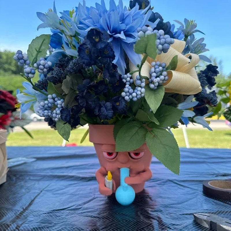 Pot rokende ingemaakte plantenbak