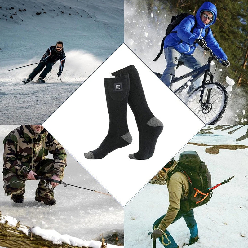 Verwarmde sokken met instelbare temperatuur