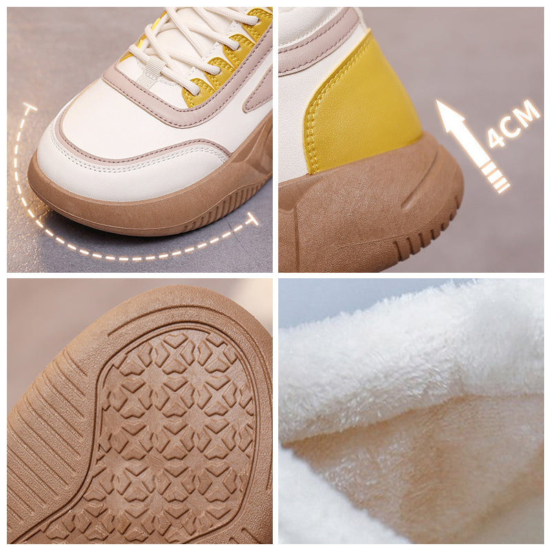 Hoge Dames Fleeceschoenen met Dikke Zolen