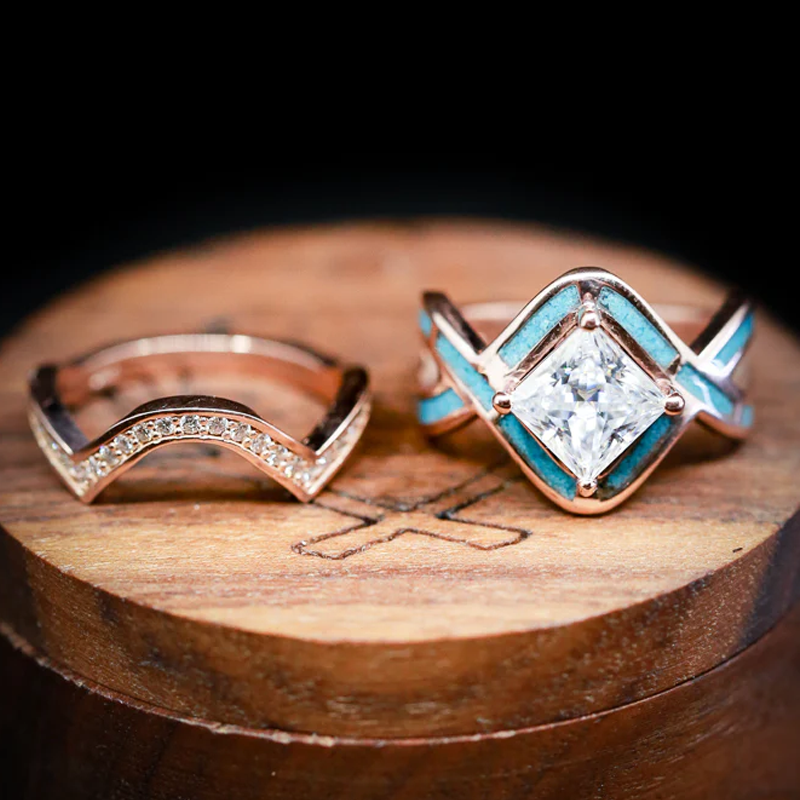 Turquoise Ocean Wave Ring