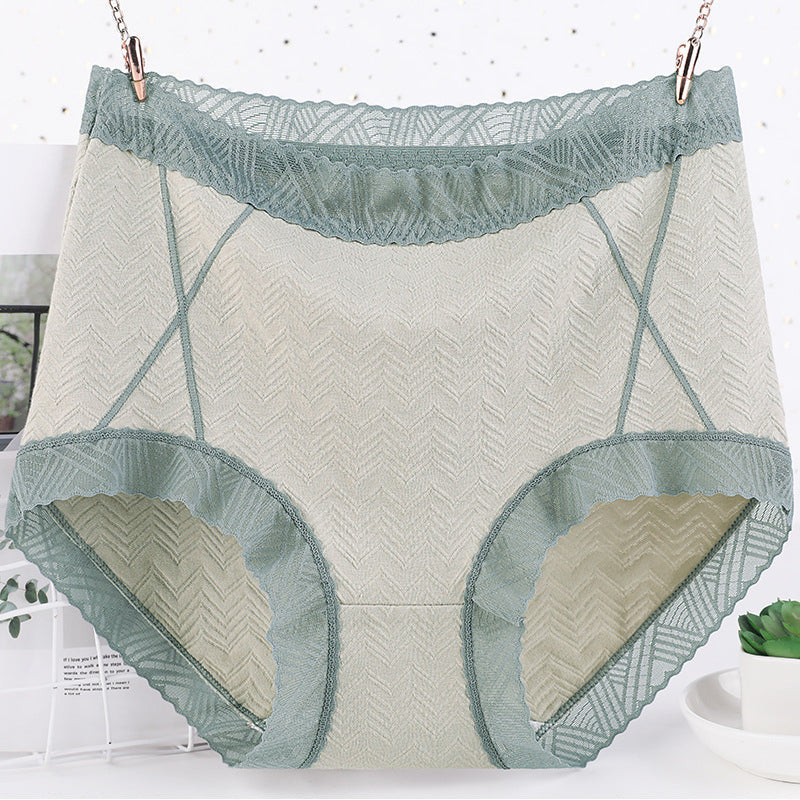 Antibacterieel kanten ondergoed met hoge taille