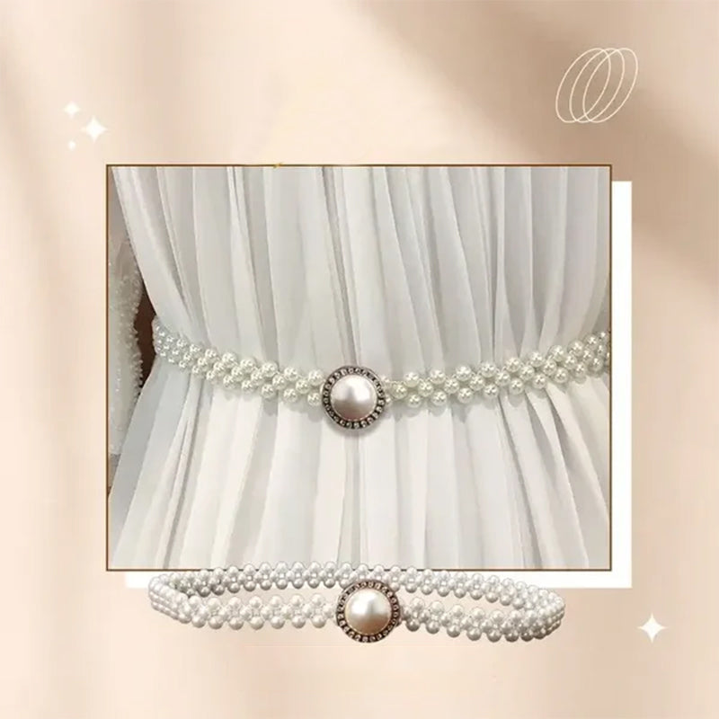 Elegante parel elastische taille ketting