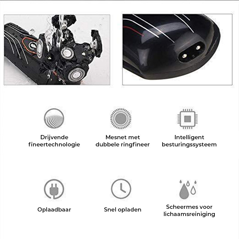 5 in 1 4D roterend scheerapparaat voor heren, oplaadbaar