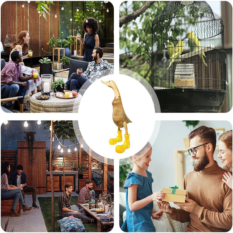 Handgesneden eendornament