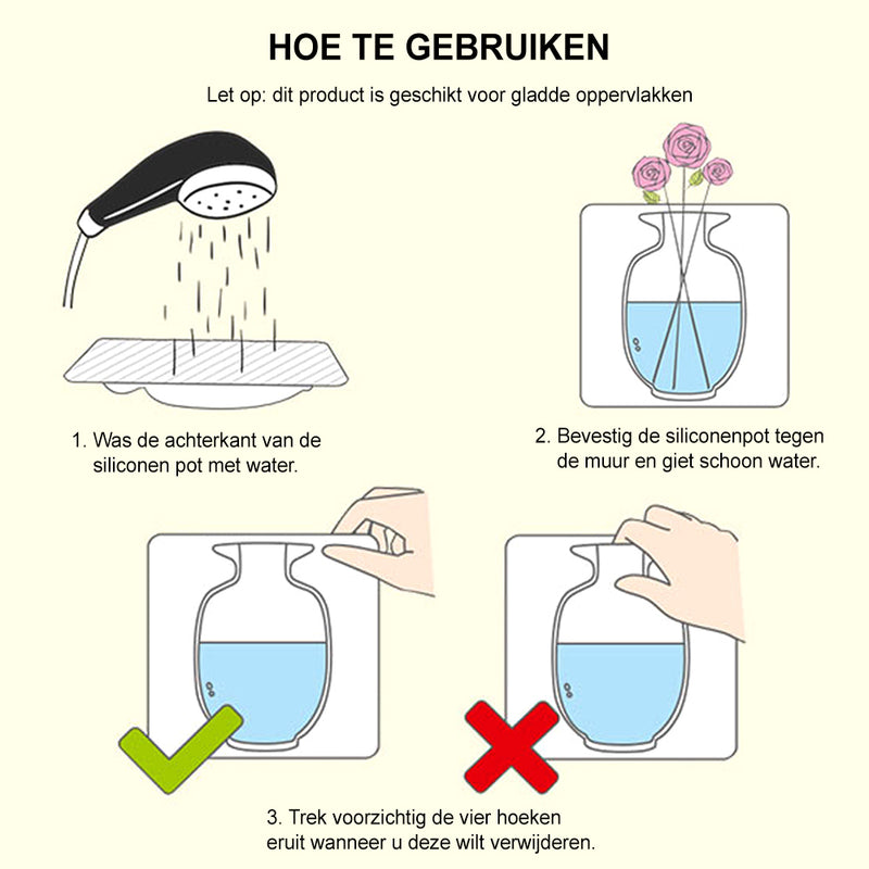 Magische siliconen vaas