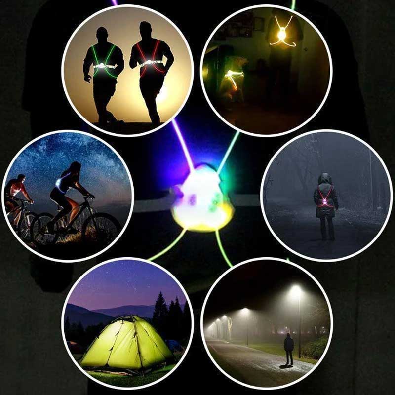 Meerkleurige verlichte reflecterende riem