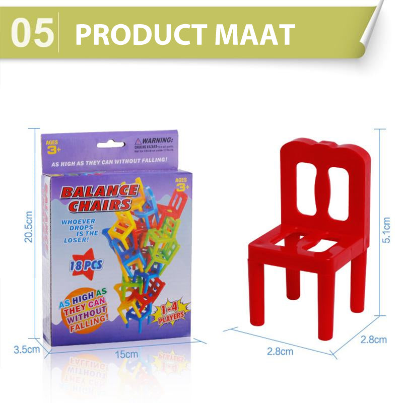 Stoelen Stapelen Toren Evenwichtsspel