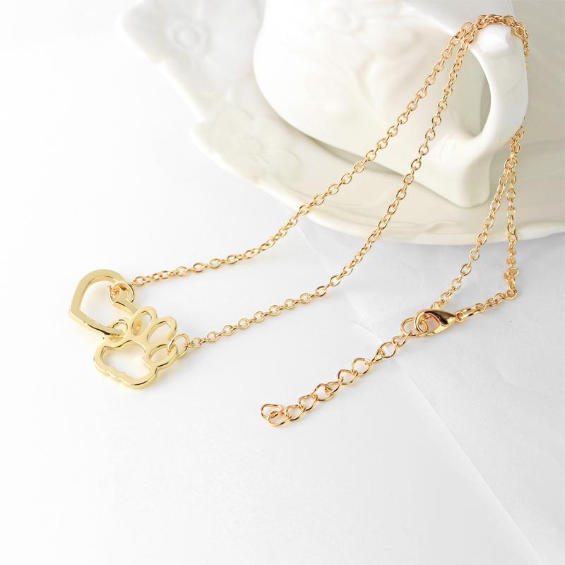 Hond poot hart hanger ketting