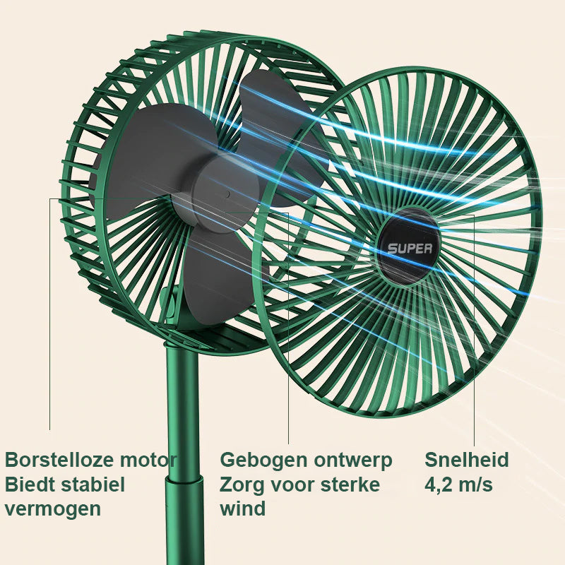 Mini telescopische opvouwbare ventilator