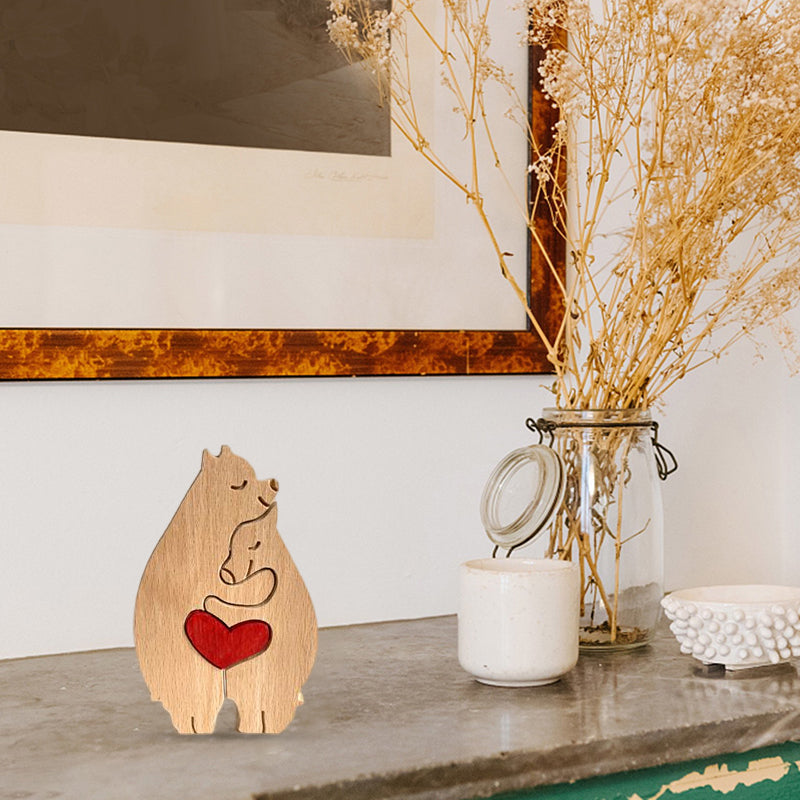 Moederdag dier houten ornament