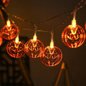 Halloween-pompoenlichtslingers met 2 verlichtingsstanden