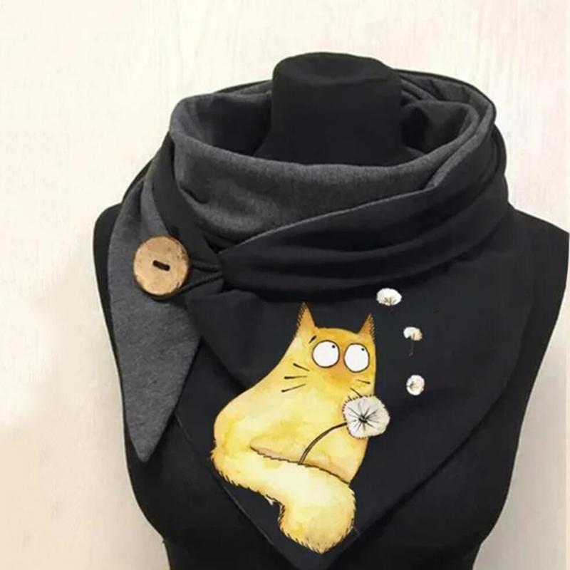 Mode vrouwen afdrukken knop warme Sjaals Shawls