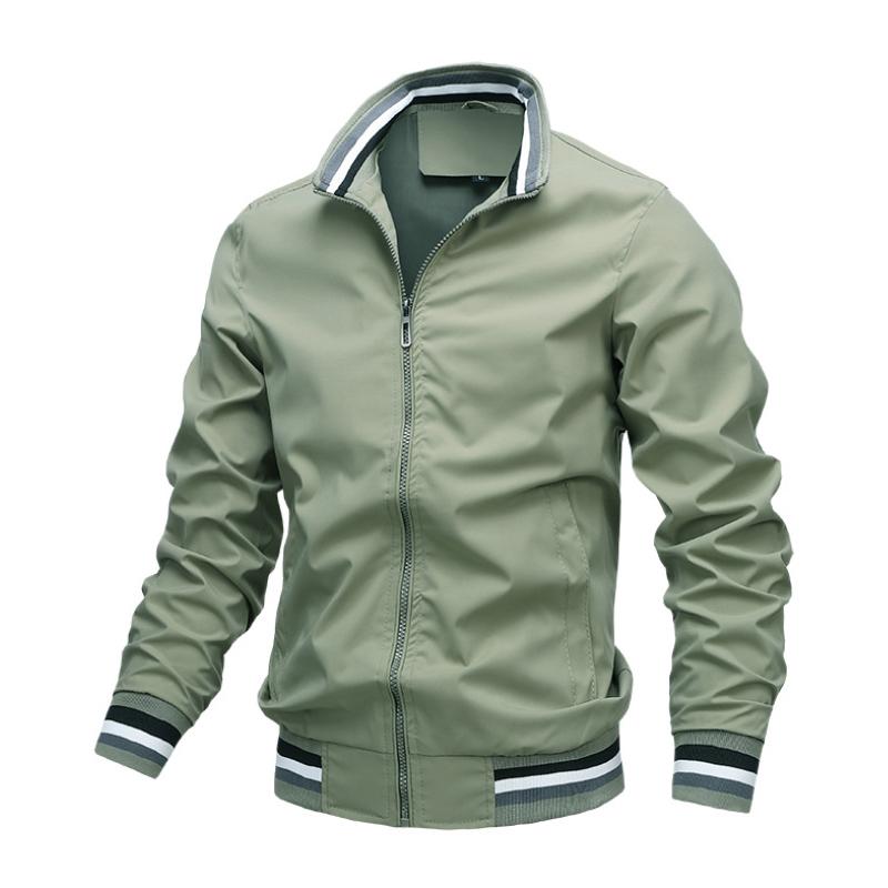 Casual jack voor heren in effen kleur