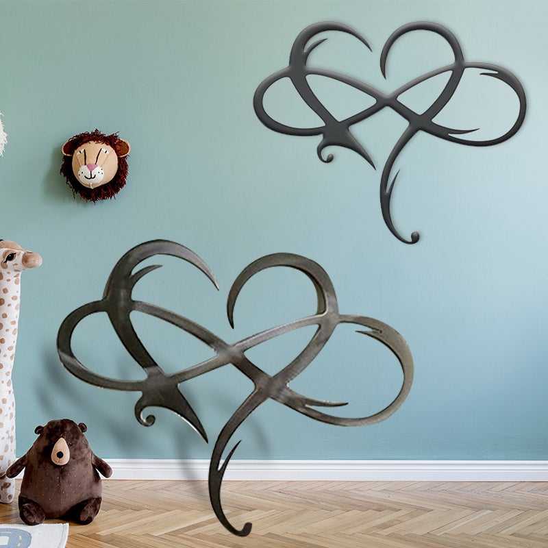 Eeuwige liefde roestvrijstalen kunstdecoratie