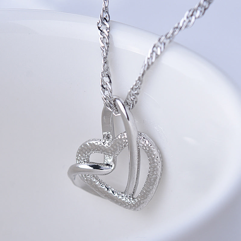 Frosted Dubbele Hart Ketting
