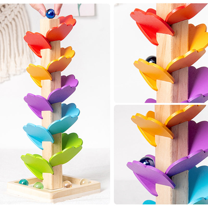 Houten Rainbow Musical boom Lopende bal speelgoed