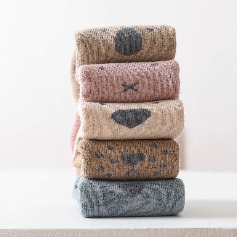 Warme sokken voor schattige baby's met antislipkussen