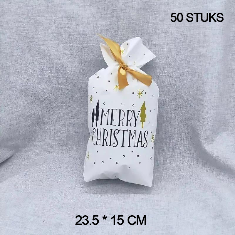 Kerstcadeautassen met trekkoord