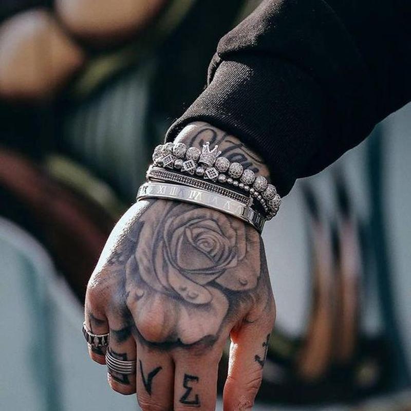 Zirkoon kroon combinatie vierdelige armbanden